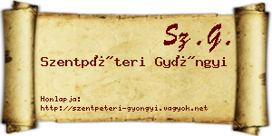 Szentpéteri Gyöngyi névjegykártya