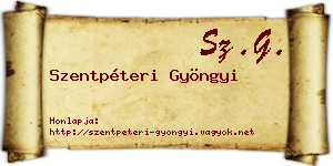 Szentpéteri Gyöngyi névjegykártya