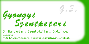 gyongyi szentpeteri business card